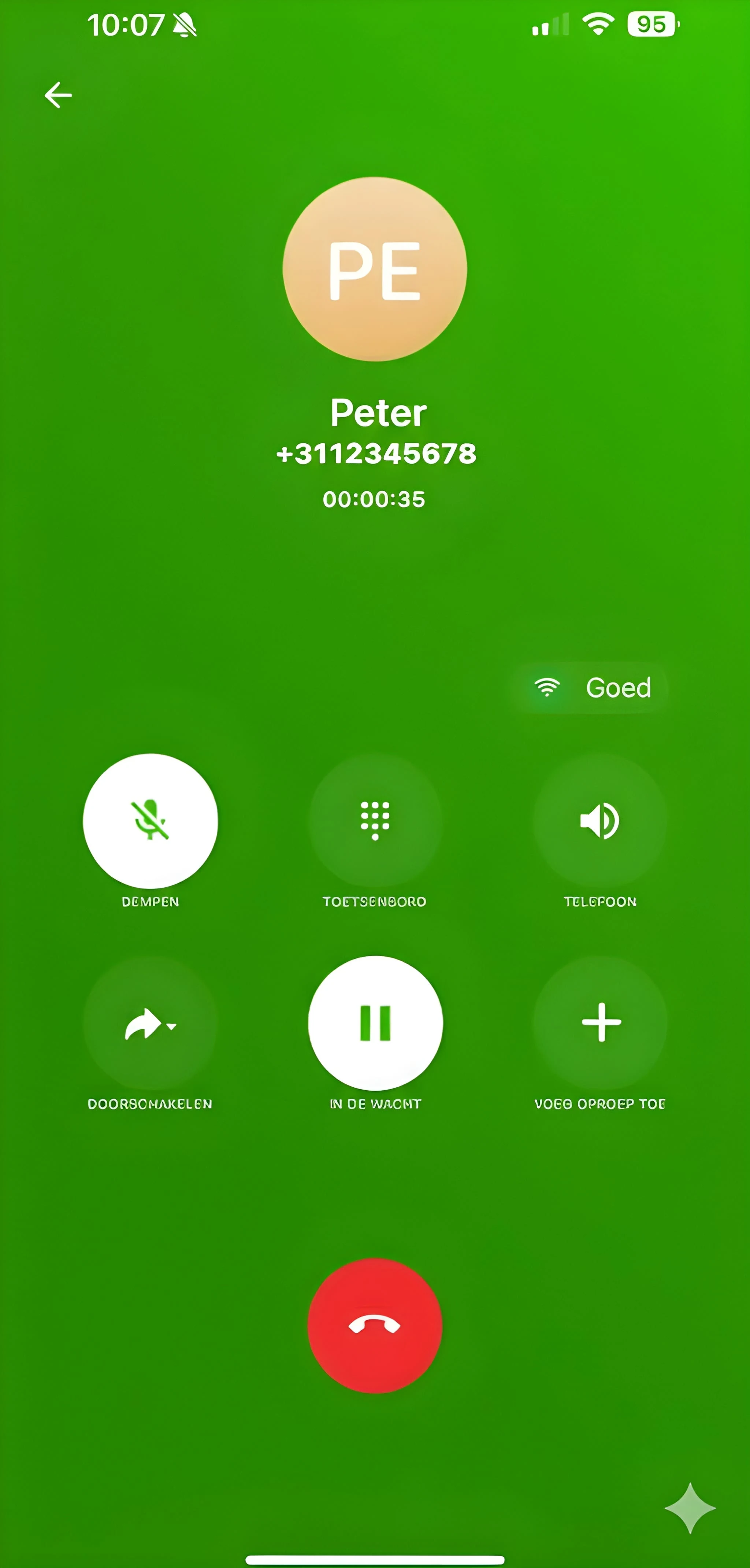 Microfoon dempen tijdens gesprek