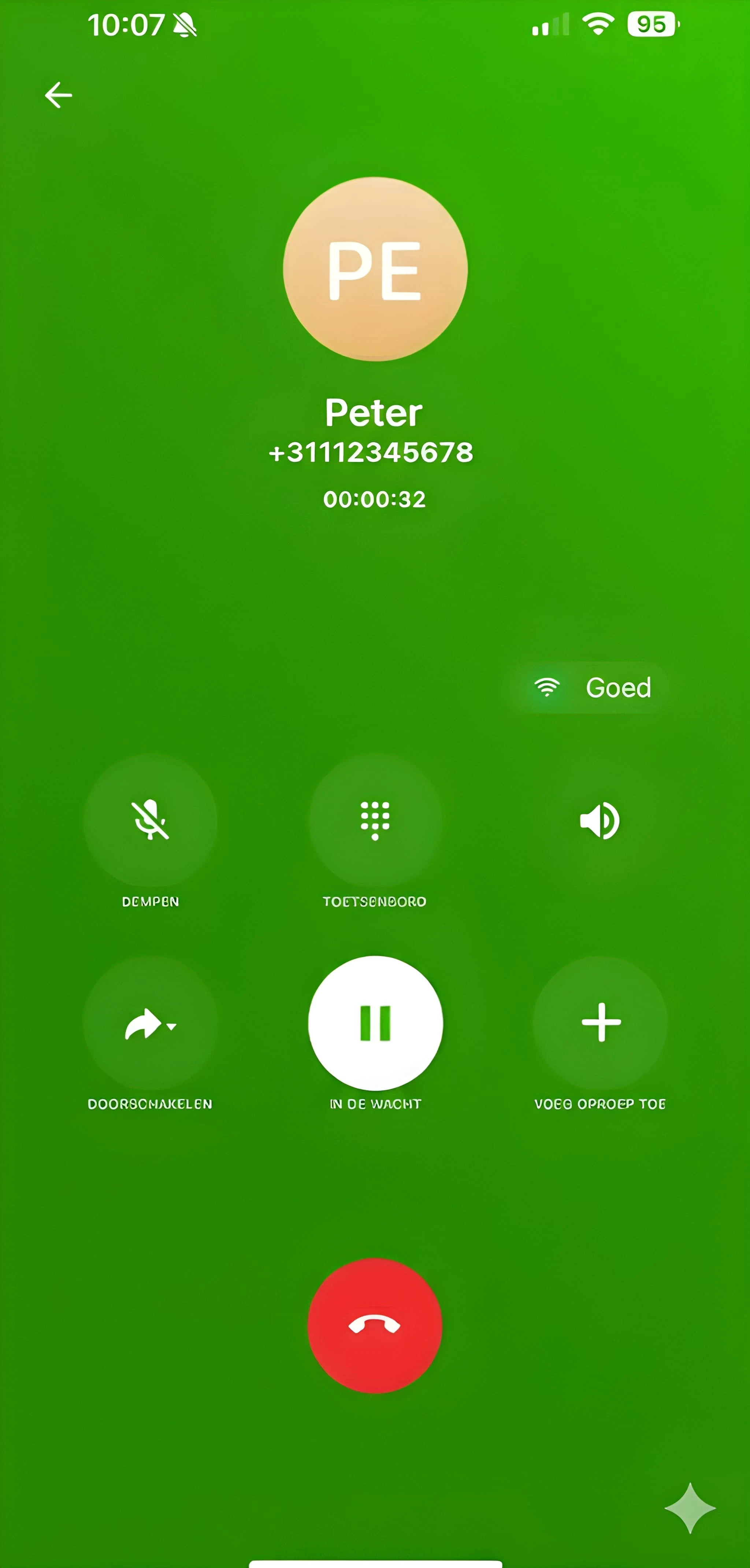 Gesprek in de wacht zetten